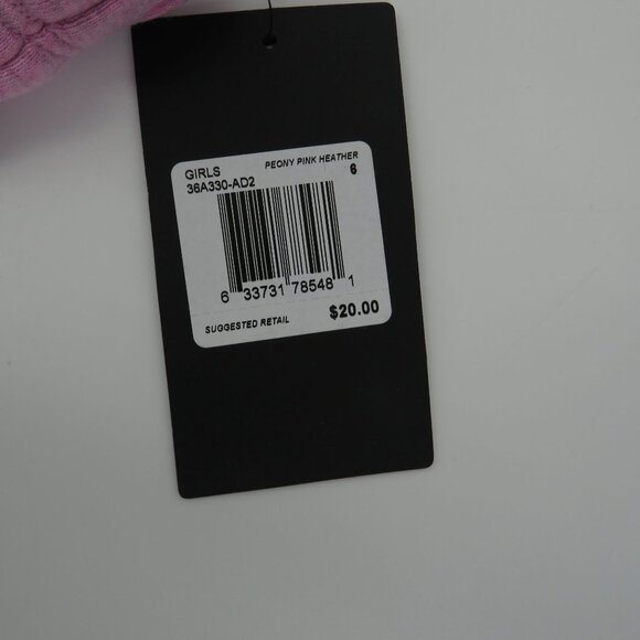 Converse Girls Peony Pink Heather Shorts Size 6 Elastic Waist NWT - Picture 2 of 3